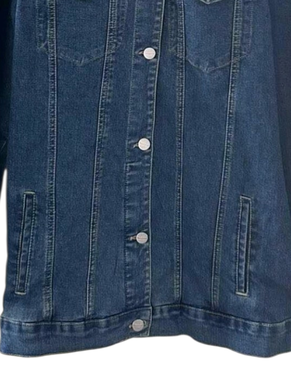 Classic Long Dark Indigo Denim Jacket - Picture 5 of 6